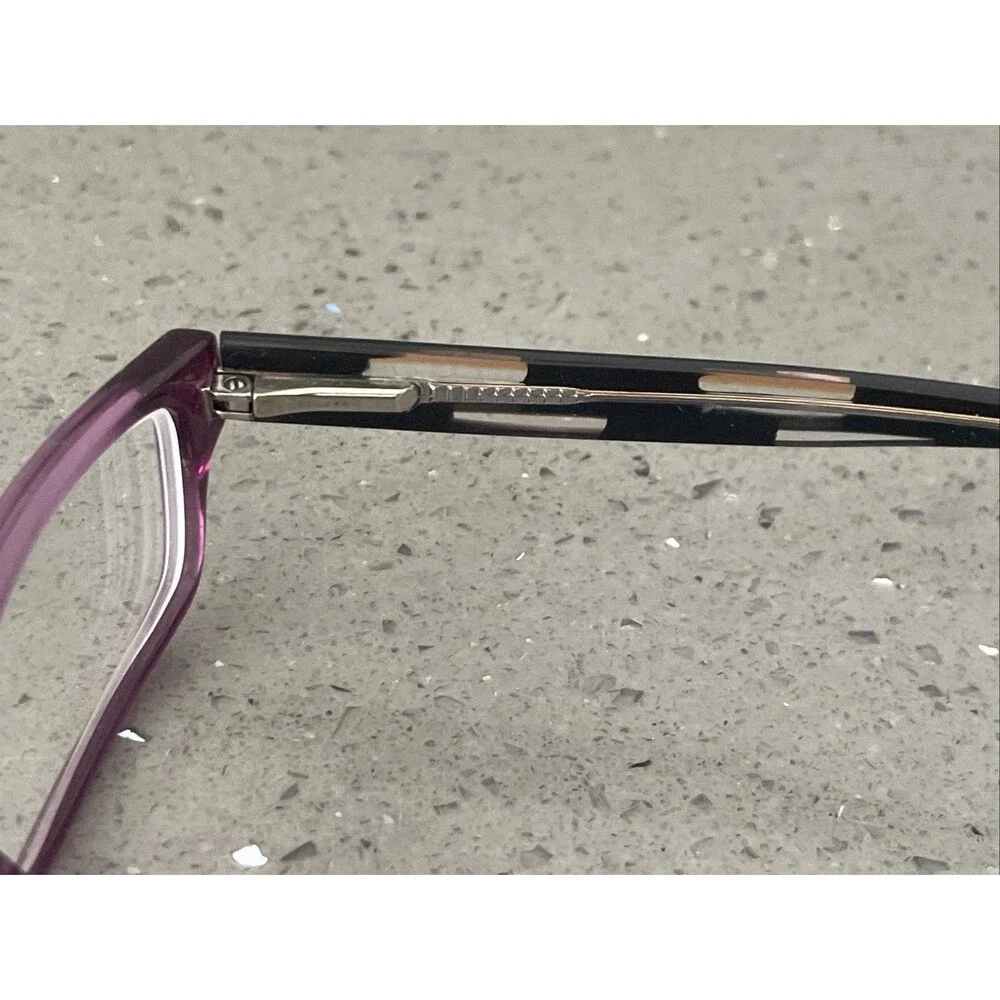 AZC220 COL 80 purple Eyeglasses Frames ONLY Rectangle Full Rim 49-15-135